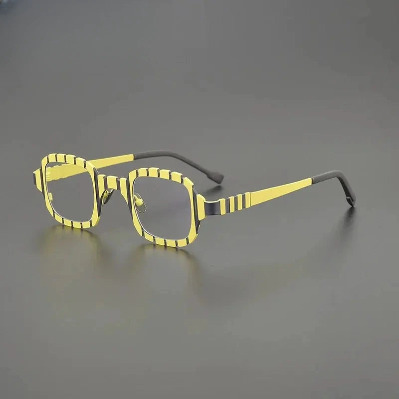 Women's Square Full Rim Titanium Prescription Glasses G85901 — view 3 | Rx Spectacle