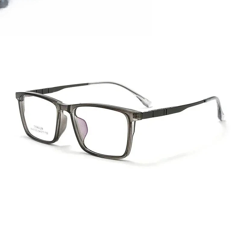 Unisex Square Full Rim Titanium Prescription Glasses 610106 — view 5 | Rx Spectacle