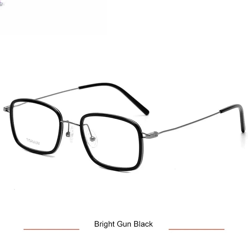 Unisex Square Full Rim Titanium Prescription Glasses 16046 — view 5 | Rx Spectacle