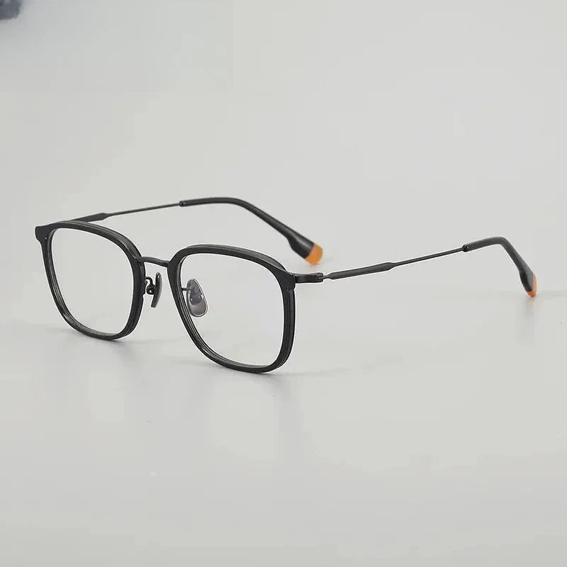 Men's Square Full Rim Titanium Prescription Glasses 412808 — view 4 | Rx Spectacle