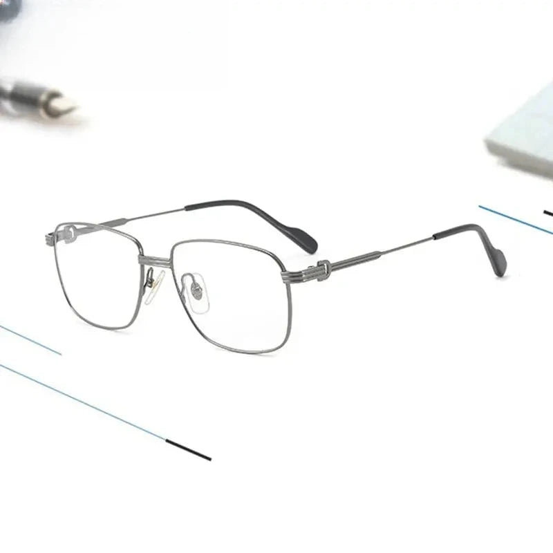 Women's Square Full Rim Titanium Prescription Glasses 20294 — view 1 | Rx Spectacle