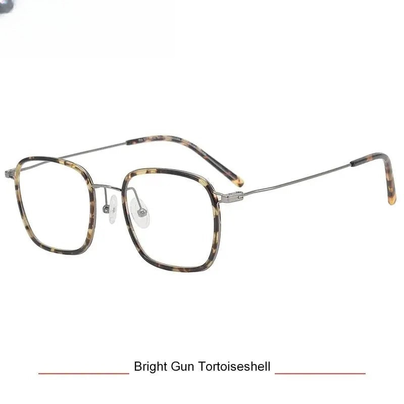 Men's Square Full Rim Titanium Prescription Glasses Kr16044 — view 8 | Rx Spectacle