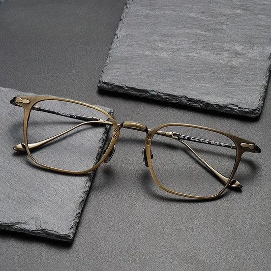 Unisex Square Full Rim Titanium Prescription Glasses 323135 — view 1 | Rx Spectacle