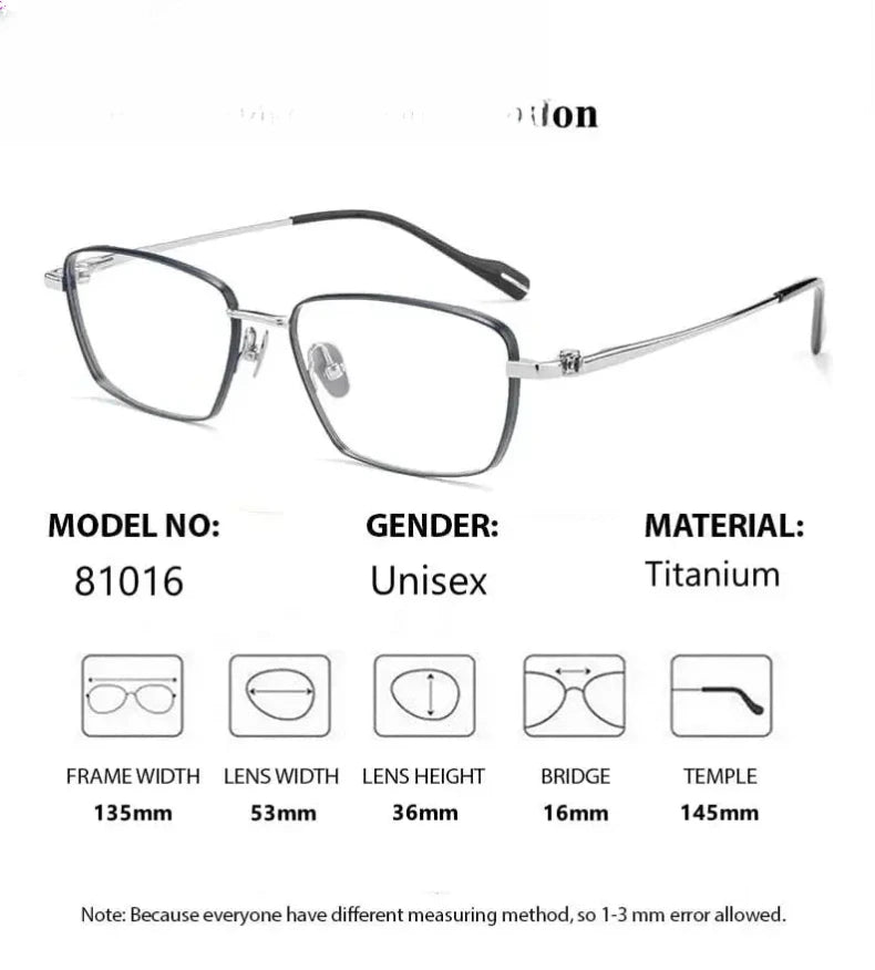 Women's Polygon Full Rim Titanium Prescription Glasses 81016 — view 2 | Rx Spectacle