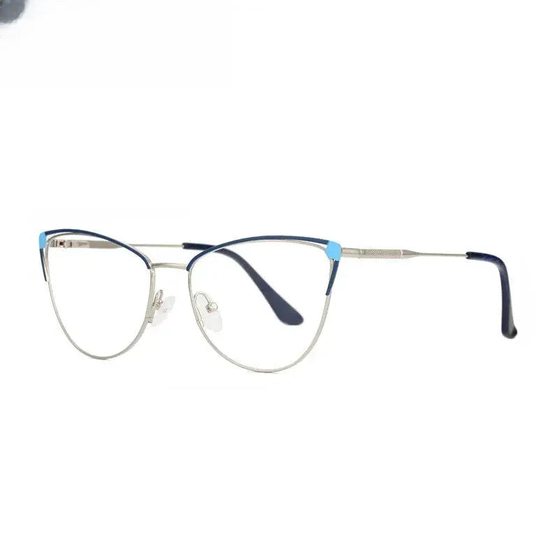 Women's Cat Eye Full Rim Stainless Steel Prescription Glasses 778546 — view 4 | Rx Spectacle