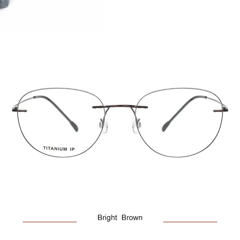 Women's Oval Rimless Titanium Prescription Glasses 318003 — view 6 | Rx Spectacle