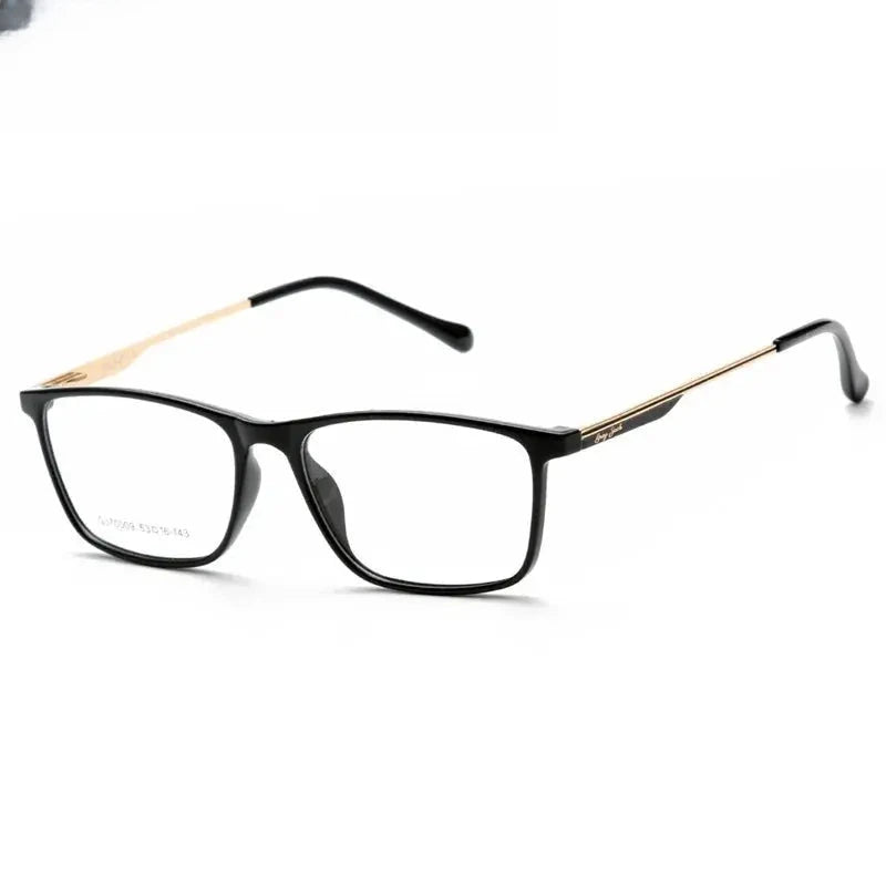 Women's Square Full Rim Titanium Prescription Glasses 70009 — view 4 | Rx Spectacle