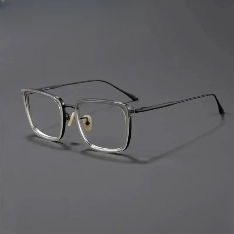 Unisex Square Full Rim Titanium Prescription Glasses 90194 — view 6 | Rx Spectacle