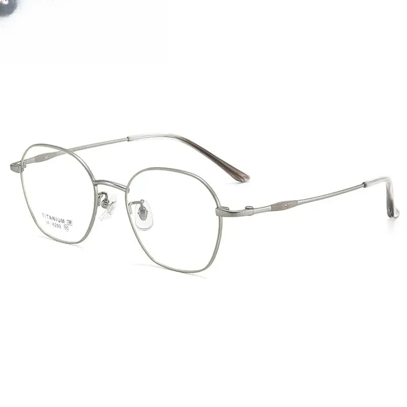 Unisex Polygon Full Rim Titanium Prescription Glasses 406292 — view 5 | Rx Spectacle