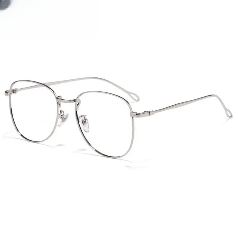 Unisex Round Full Rim Stainless Steel Prescription Glasses — view 4 | Rx Spectacle