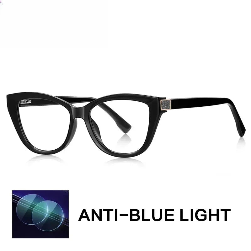Women's Cat Eye Full Rim Titanium Reading Glasses Gx2276 — view 4 | Rx Spectacle