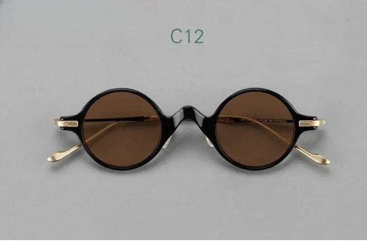 Unisex Round Full Rim Titanium Prescription Glasses 4128B — view 18 | Rx Spectacle