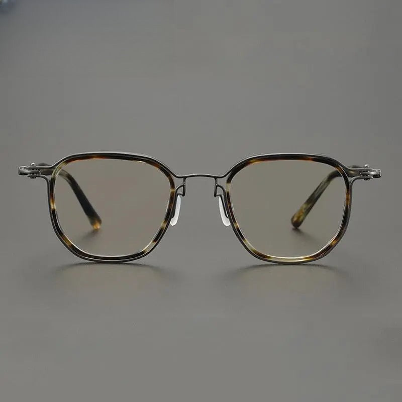 Unisex Square Full Rim Titanium Prescription Glasses Gxyj815 — view 3 | Rx Spectacle