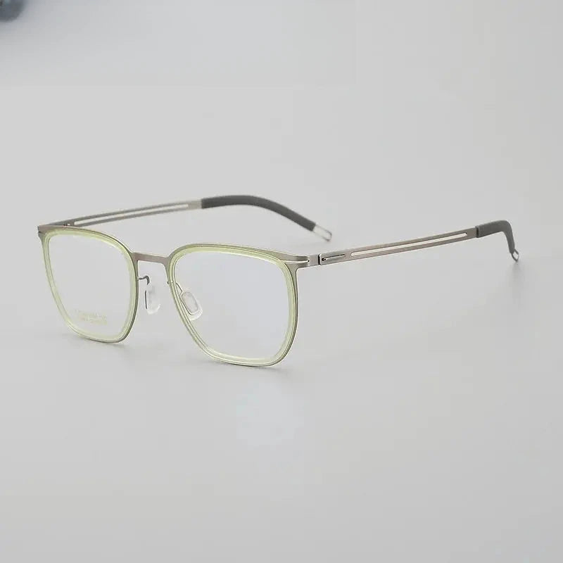 Women's Square Full Rim Titanium Prescription Glasses 88814 — view 3 | Rx Spectacle