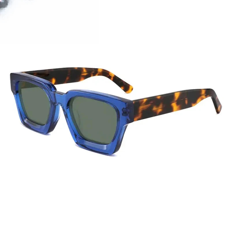 Unisex Square Full Rim Acetate Prescription Glasses Mo19 — view 9 | Rx Spectacle