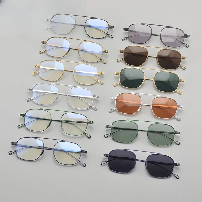 Unisex Square Full Rim Titanium Prescription Glasses Gxyj1474 — view 5 | Rx Spectacle