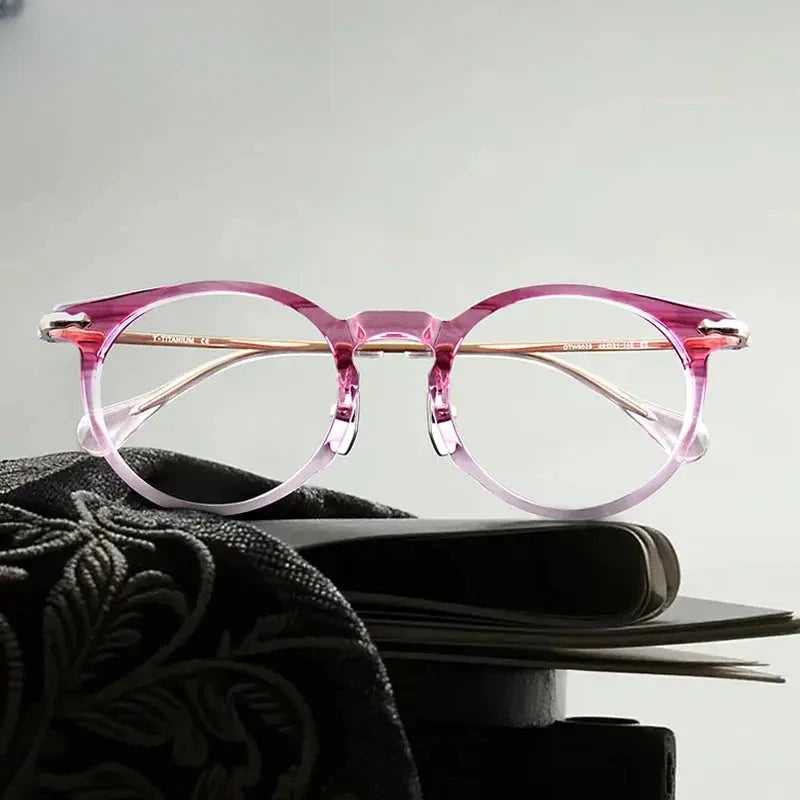 Unisex Round Full Rim Titanium Prescription Glasses 926025 — view 1 | Rx Spectacle