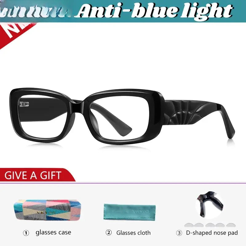 Women's Rectangular Full Rim Titanium Reading Glasses 512251 — view 5 | Rx Spectacle