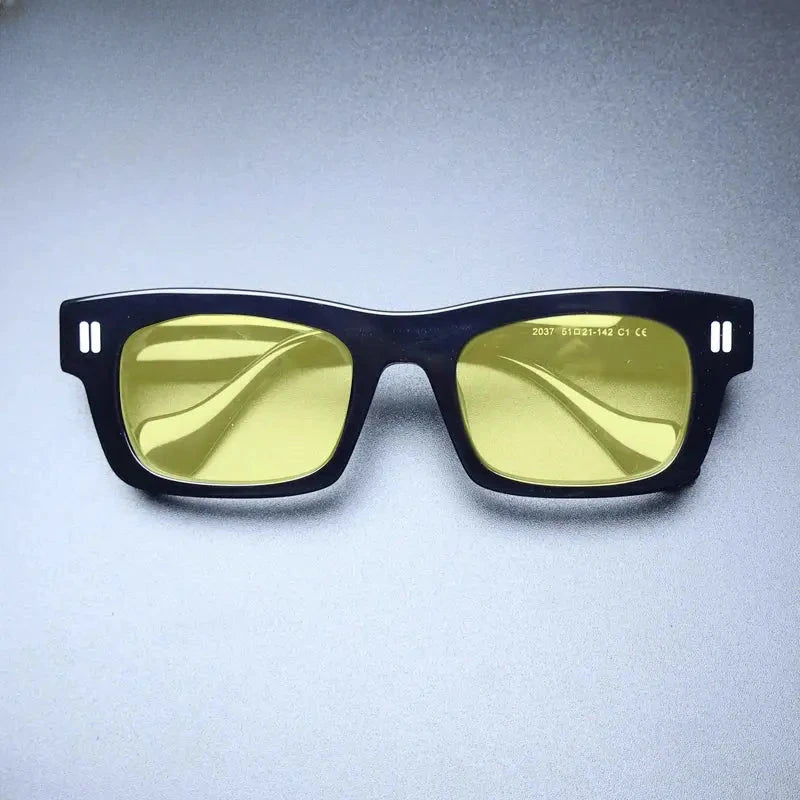 Unisex Square Full Rim Acetate Prescription Glasses M004 — view 8 | Rx Spectacle