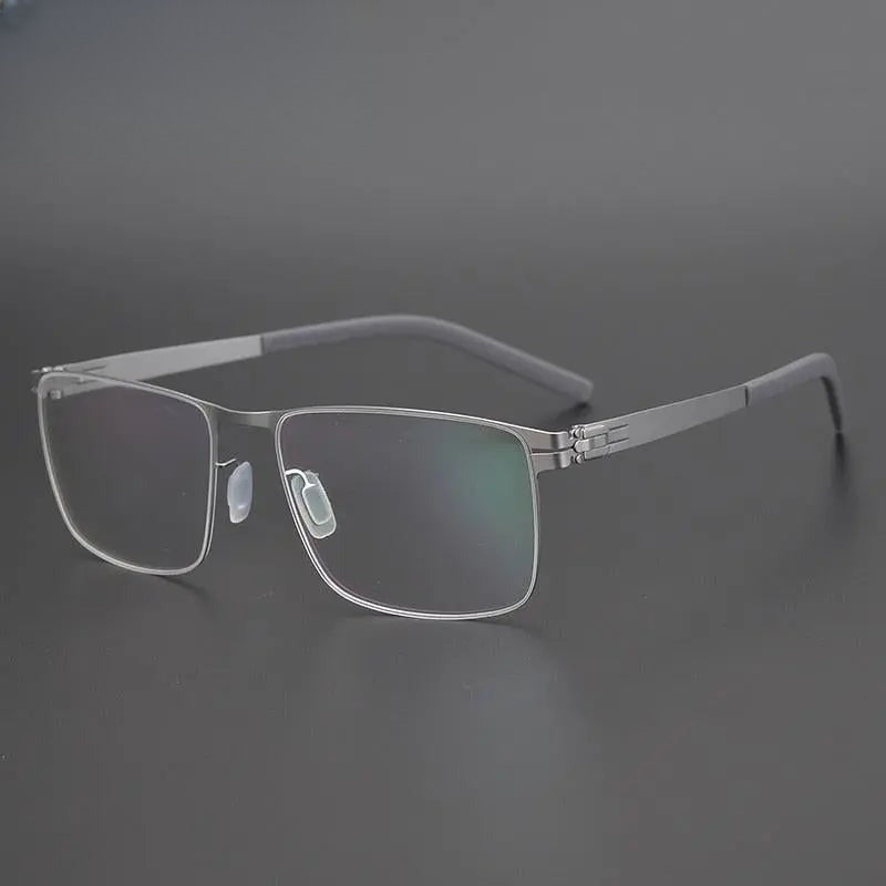 Unisex Square Full Rim Titanium Screwless Prescription Glasses Gxyj655 — view 2 | Rx Spectacle