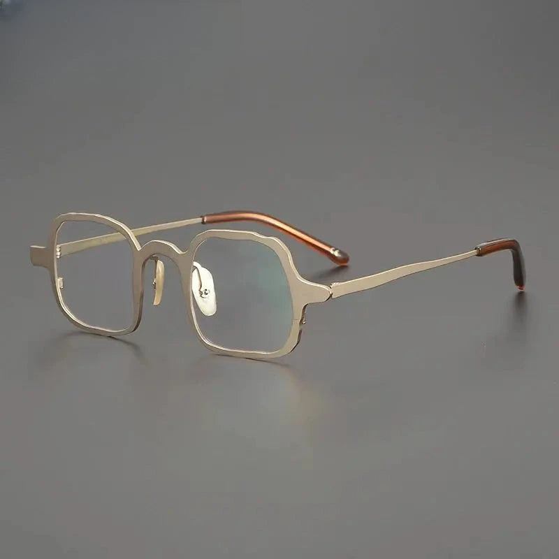 Unisex Irregular Full Rim Titanium Prescription Glasses 670086 — view 5 | Rx Spectacle