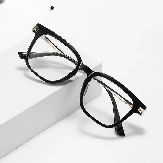 Men's Square Full Rim Titanium Reading Glasses 67244 — view 1 | Rx Spectacle