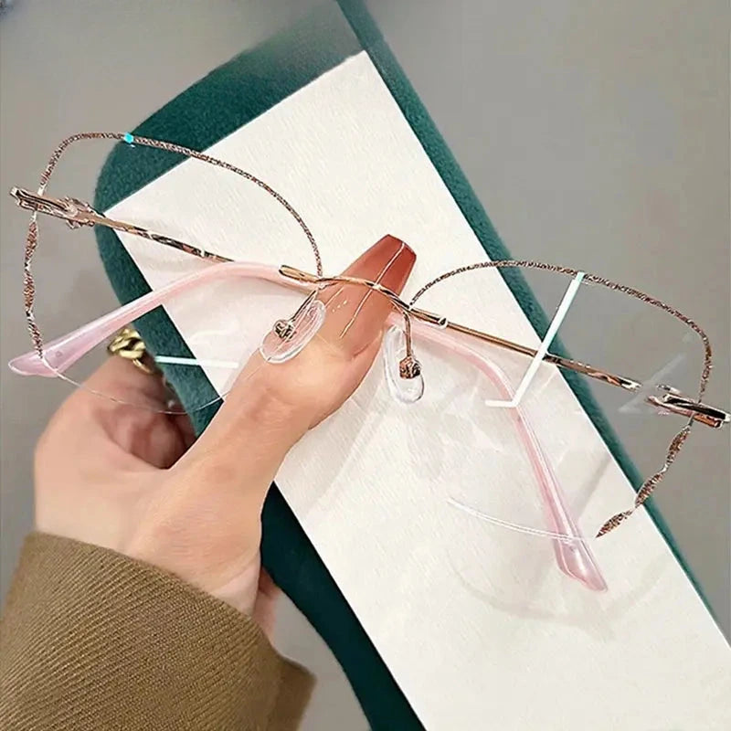 Women's Cat Eye Full Rim Titanium Prescription Glasses 213517 — view 3 | Rx Spectacle