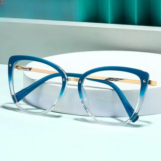 Women's Cat Eye Full Rim TR90 Prescription Glasses 2076 — view 1 | Rx Spectacle