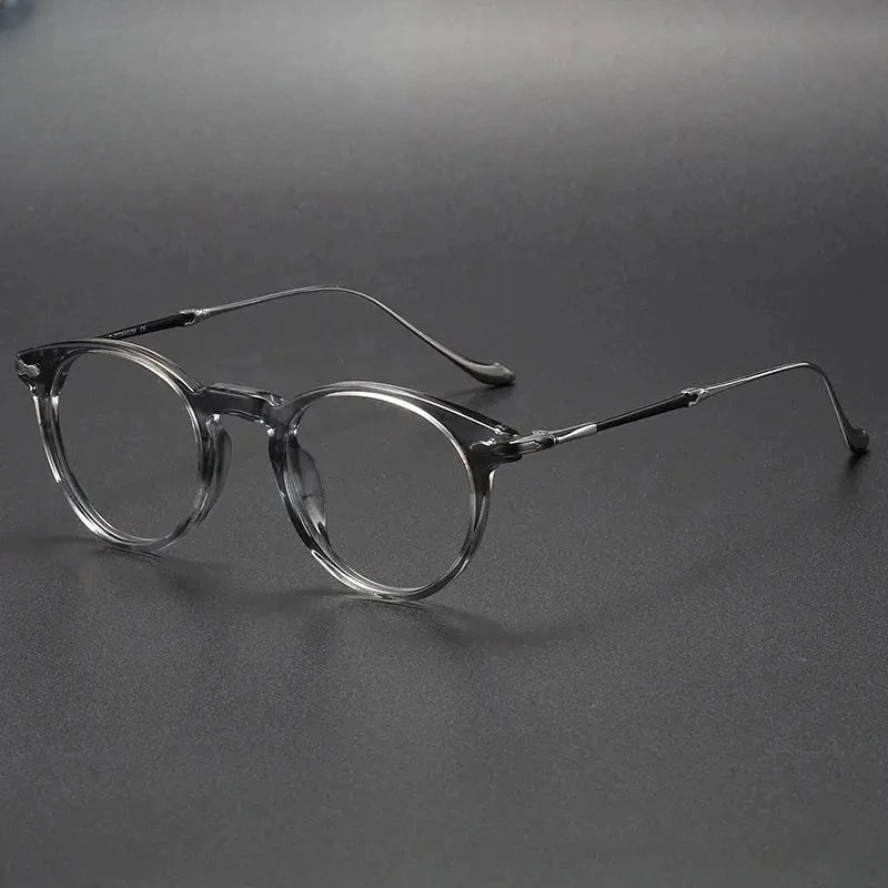 Women's Round Full Rim Titanium Prescription Glasses 932056 — view 1 | Rx Spectacle