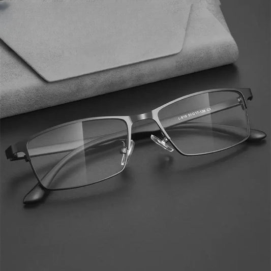 Unisex Square Full Rim Alloy Reading Glasses 56198 — view 1 | Rx Spectacle