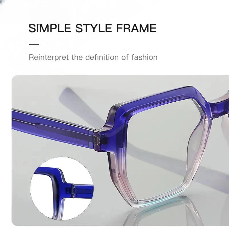 Women's Polygon Full Rim TR90 Oversized Reading Glasses 2143 — view 4 | Rx Spectacle