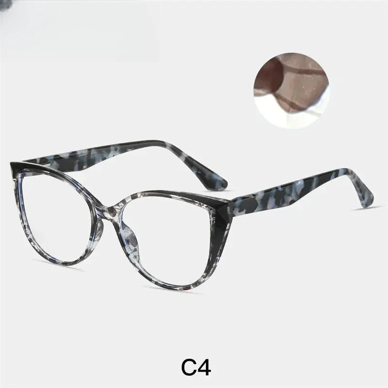 Women's Cat Eye Full Rim Titanium Prescription Glasses 87224 — view 4 | Rx Spectacle