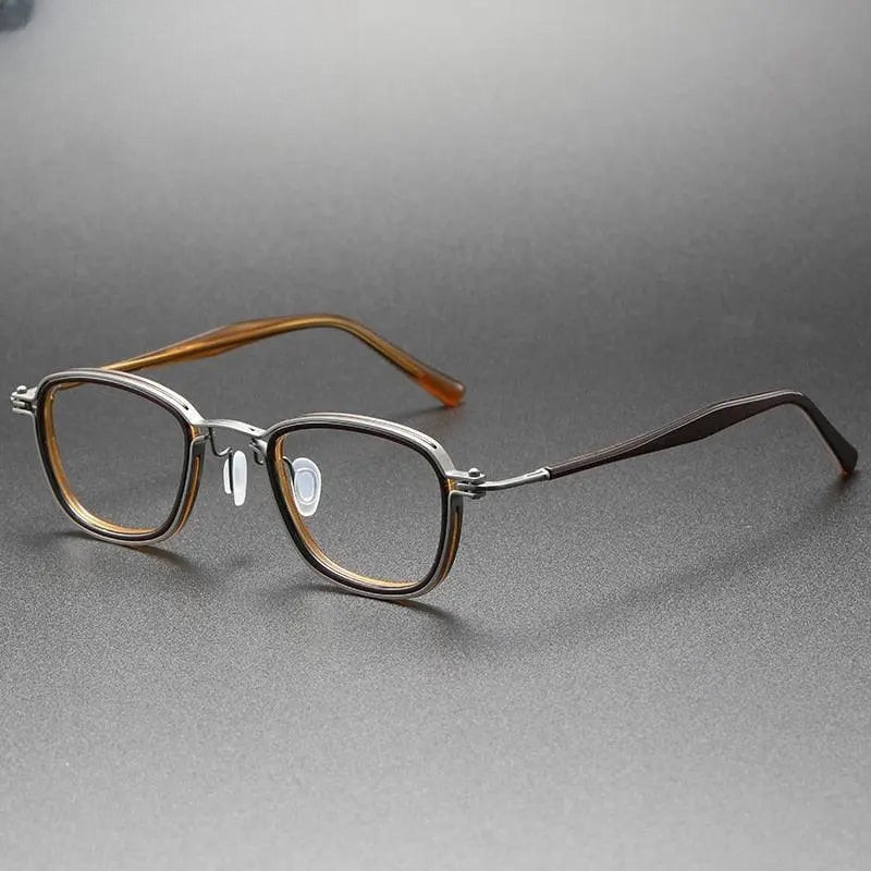 Unisex Round Full Rim Titanium Prescription Glasses 5861 — view 1 | Rx Spectacle