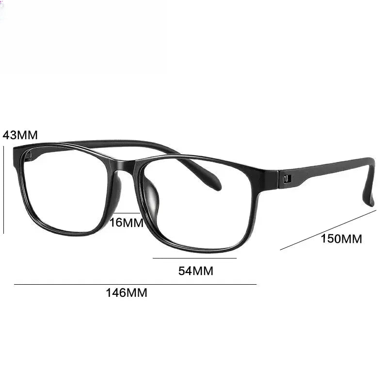 Unisex Square Full Rim Titanium Prescription Glasses 966011 — view 2 | Rx Spectacle