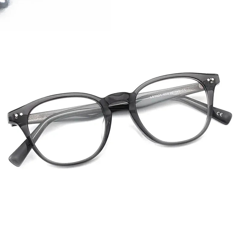 Women's Round Full Rim Acetate Prescription Glasses 27921 — view 3 | Rx Spectacle