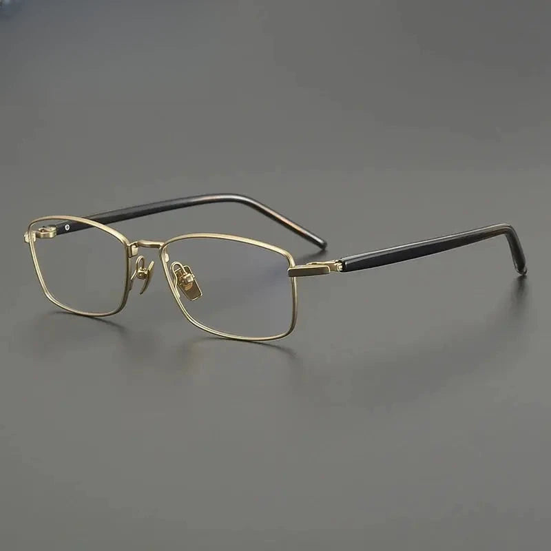Unisex Square Full Rim Titanium Oversized Prescription Glasses Gxyj2648 — view 4 | Rx Spectacle