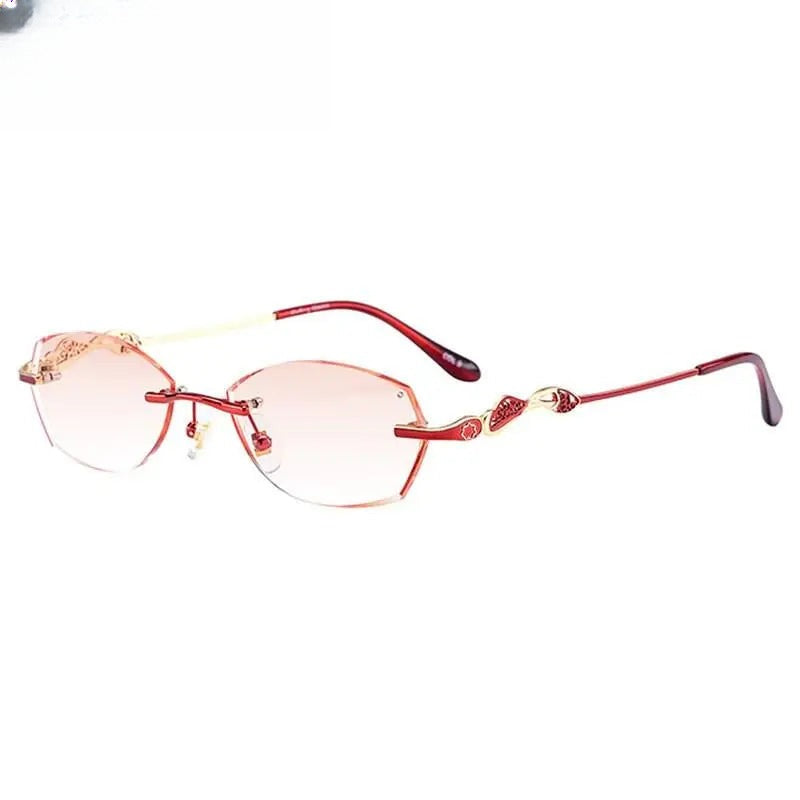 Women's Oval Rimless Titanium Prescription Glasses 5023 — view 6 | Rx Spectacle
