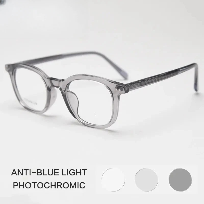 Unisex Square Full Rim Titanium Reading Glasses 98598 — view 6 | Rx Spectacle