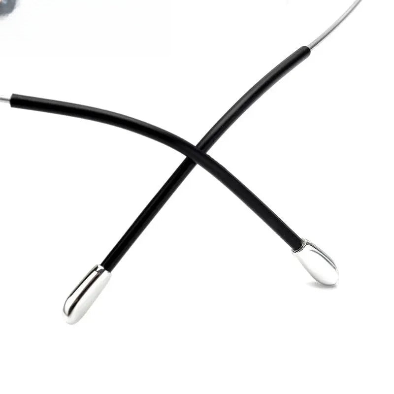 Unisex Round Rimless Titanium Prescription Glasses Kr16017 — view 13 | Rx Spectacle