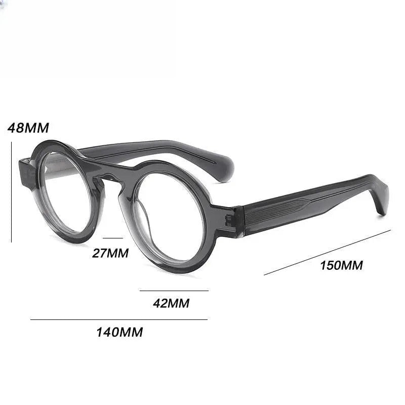 Unisex Round Full Rim Acetate Prescription Glasses Gxyj771 — view 7 | Rx Spectacle