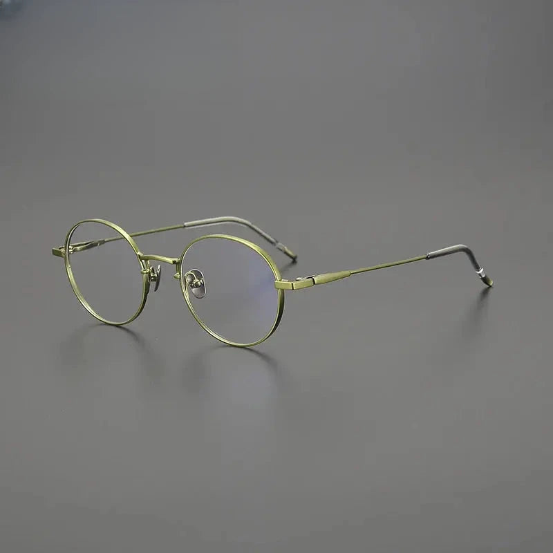 Unisex Oval Full Rim Titanium Prescription Glasses Gxyj1558 — view 7 | Rx Spectacle