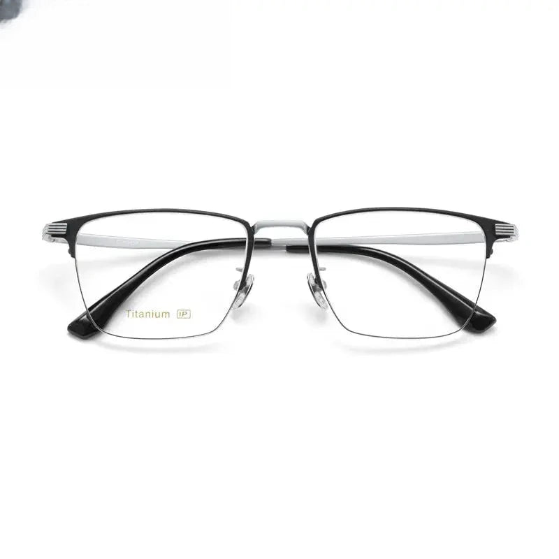 Men's Square Full Rim Titanium Prescription Glasses 220976 — view 4 | Rx Spectacle