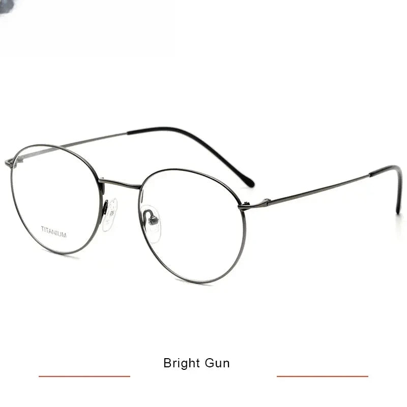 Women's Oval Full Rim Titanium Prescription Glasses 916048 — view 4 | Rx Spectacle