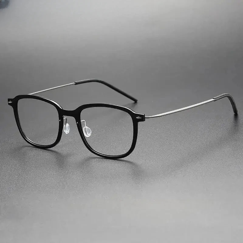 Women's Square Full Rim Titanium Prescription Glasses 616510 — view 6 | Rx Spectacle