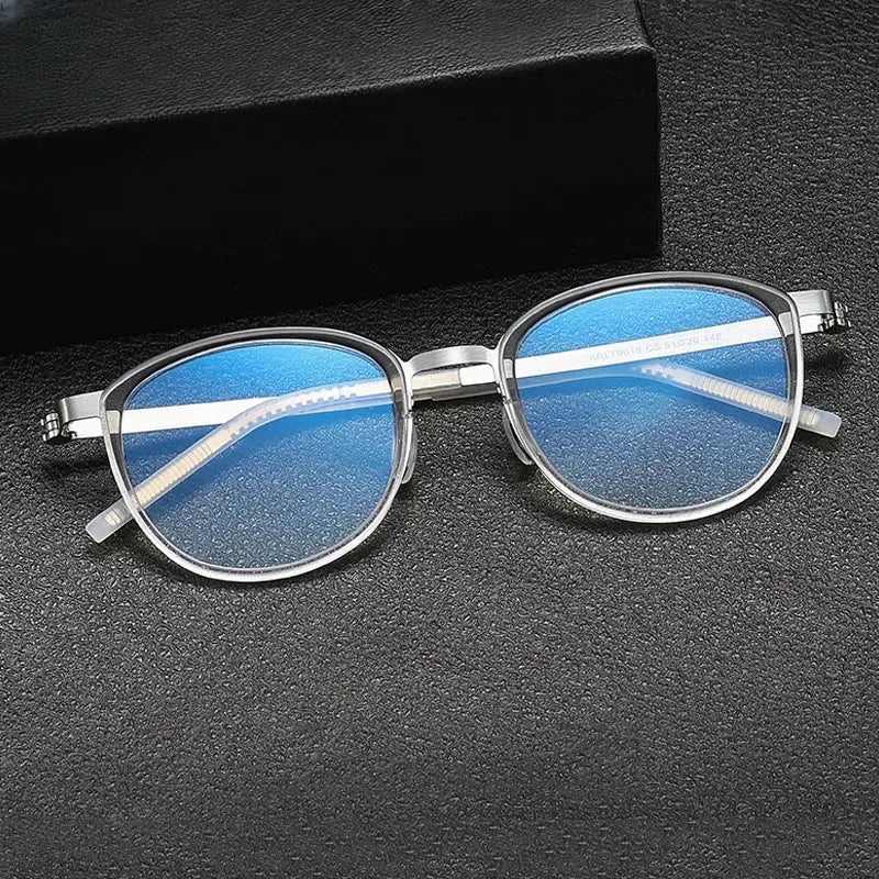 Unisex Round Full Rim Acetate Prescription Glasses Gxyj-1184 — view 1 | Rx Spectacle