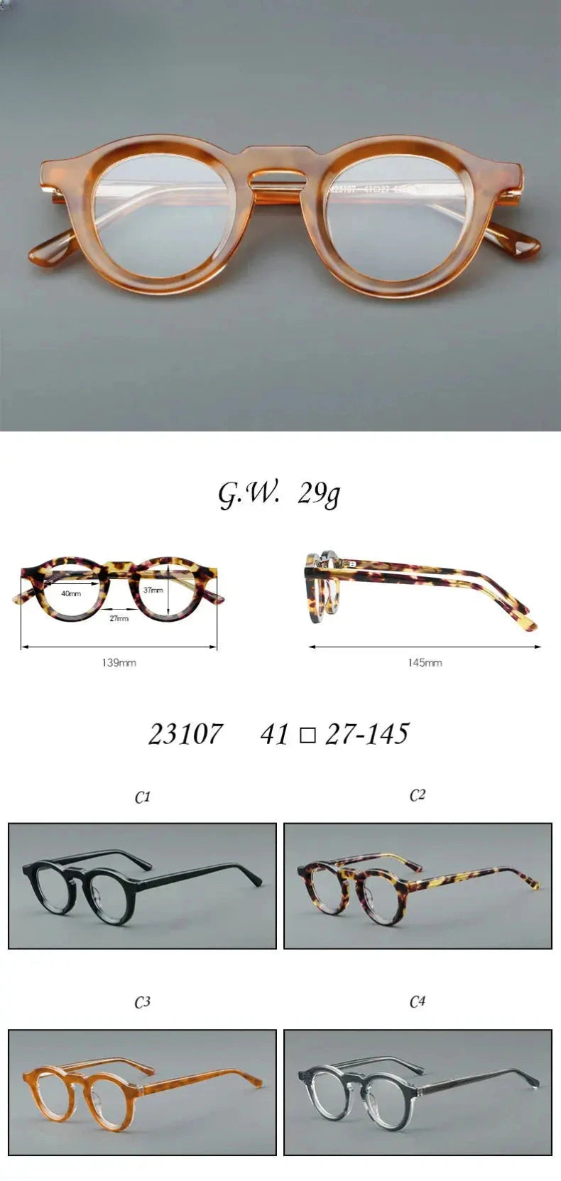 Women's Round Full Rim Acetate Reading Glasses 623107 — view 6 | Rx Spectacle