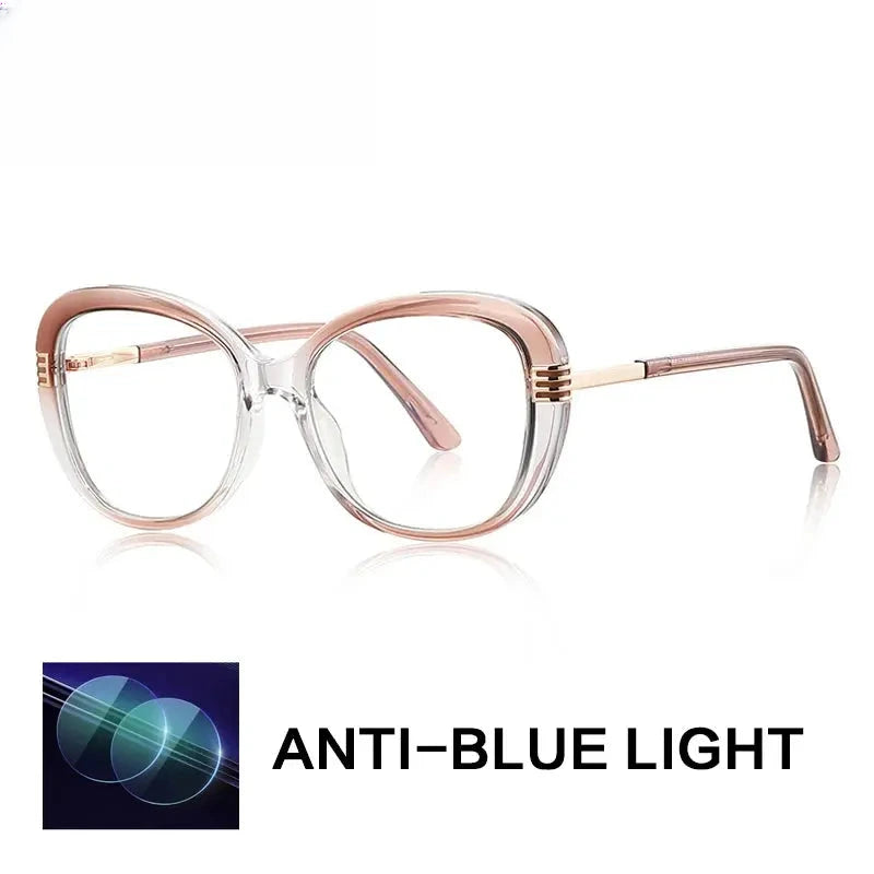 Women's Oval Full Rim Titanium Reading Glasses Gxyj2265 — view 4 | Rx Spectacle