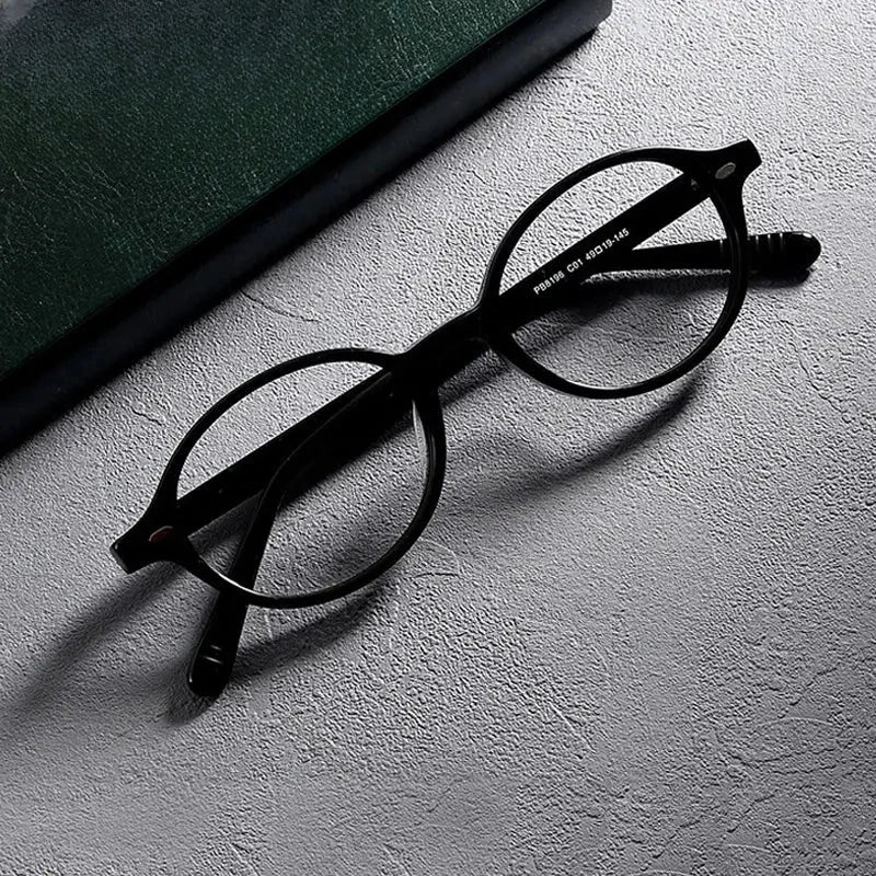 Women's Round Full Rim Acetate Prescription Glasses Gxyj1234 — view 4 | Rx Spectacle