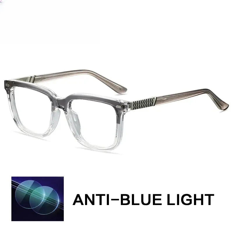 Unisex Square Full Rim Titanium Reading Glasses G84006 — view 3 | Rx Spectacle