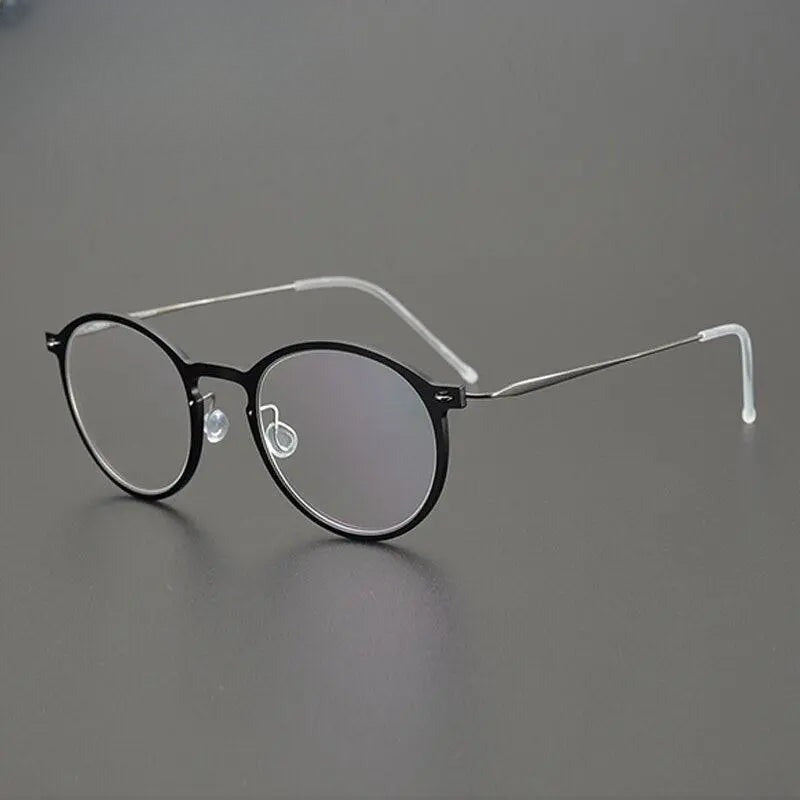 Unisex Round Full Rim Titanium Prescription Glasses Gxyj955 — view 4 | Rx Spectacle